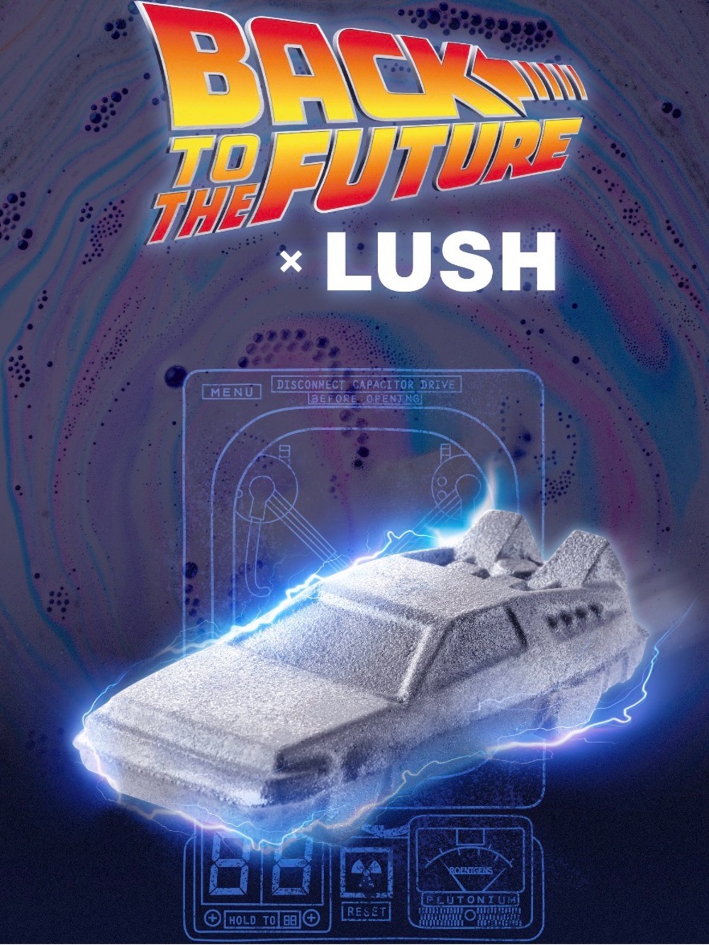 Lush Silver DeLorean Back To The Future Bath Bomb Limited Edition